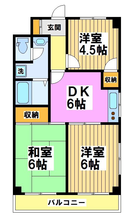 ドンジョン国領 502号室 間取り