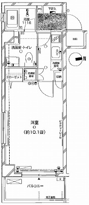 杉並区高円寺南1丁目楽器可（電子ピアノ・弦楽器）デザイナーズ分譲マンション 間取り
