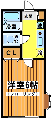 ハウス池亀1号館 201号室 間取り