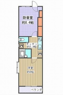 所沢市東町楽器可(防音・24時間演奏・グランドピアノ・弦管楽器・声楽)マンション 間取り
