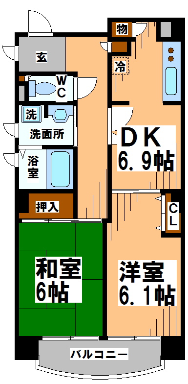 コーポレート連雀2号棟 間取り
