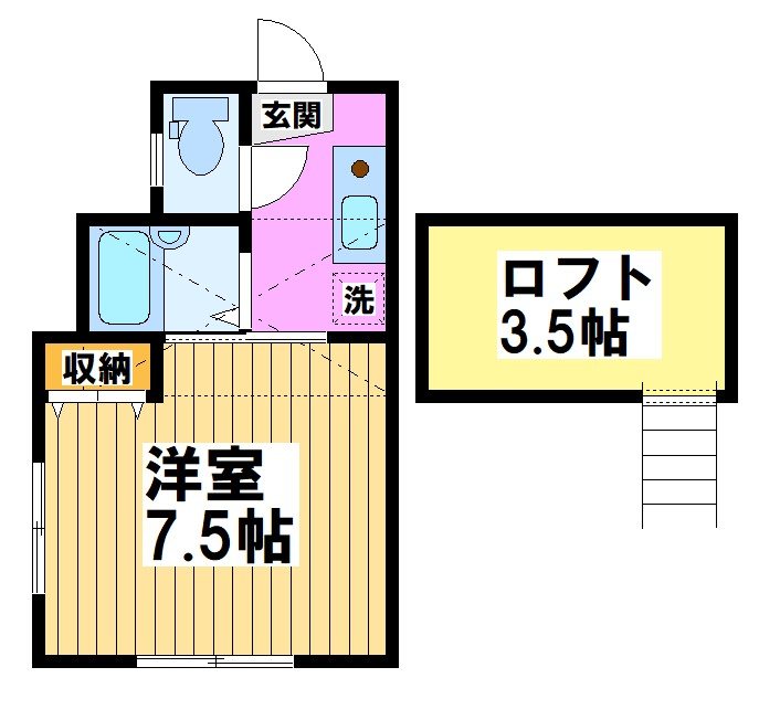 ルーブル参番館 105号室 間取り