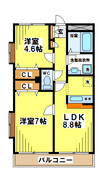 三秀烏山ホームズ 間取り