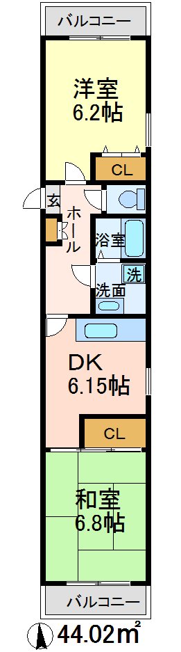 201号室 間取り