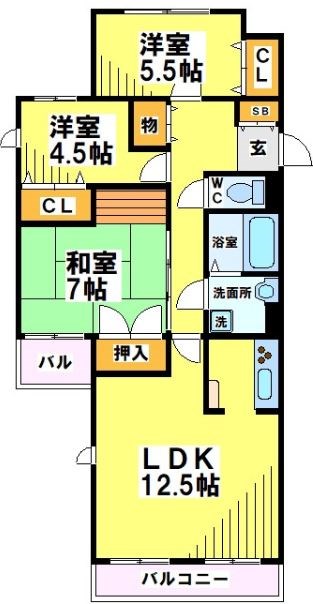 ベル富士見ヶ丘 間取り