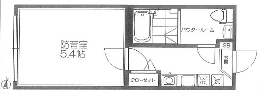 板橋区徳丸2丁目楽器可（防音・24時間演奏可・ピアノ・弦/管楽器・声楽・DTM）マンション 間取り