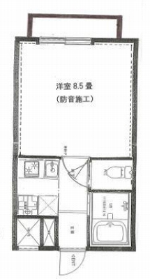 港区六本木４丁目楽器可（防音・グランドピアノ・弦管楽器・声楽・DTM）マンション 間取り