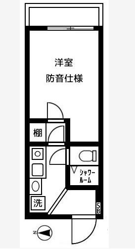 世田谷区上北沢5丁目楽器可(防音・弦楽器)マンション 間取り
