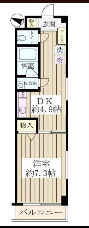 板橋区志村3丁目楽器可（ピアノ）マンション 間取り