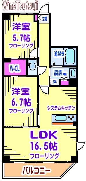 プランタニエⅡ 502号室 間取り