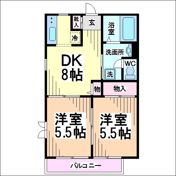 ドミール松庵　A 間取り