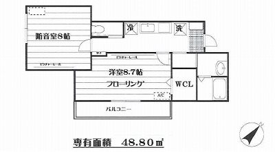 豊島区南長崎5丁目楽器可(防音・グランドピアノ・弦楽器・声楽)アパート 間取り