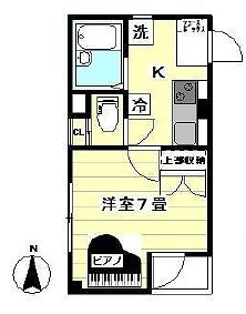 豊島区池袋2丁目楽器可(グランドピアノ・弦楽器・声楽)女性限定マンション 間取り