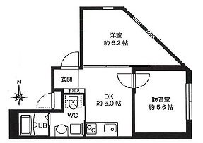 墨田区江東橋4丁目楽器可(防音・24時間演奏・グランドピアノ・管弦打楽器・声楽・DTM)マンション 間取り