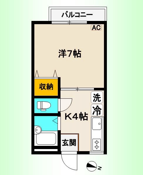 コーポ・エコー 106号室 間取り