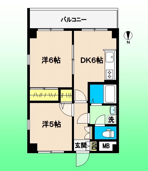 バウハウス 503号室 間取り