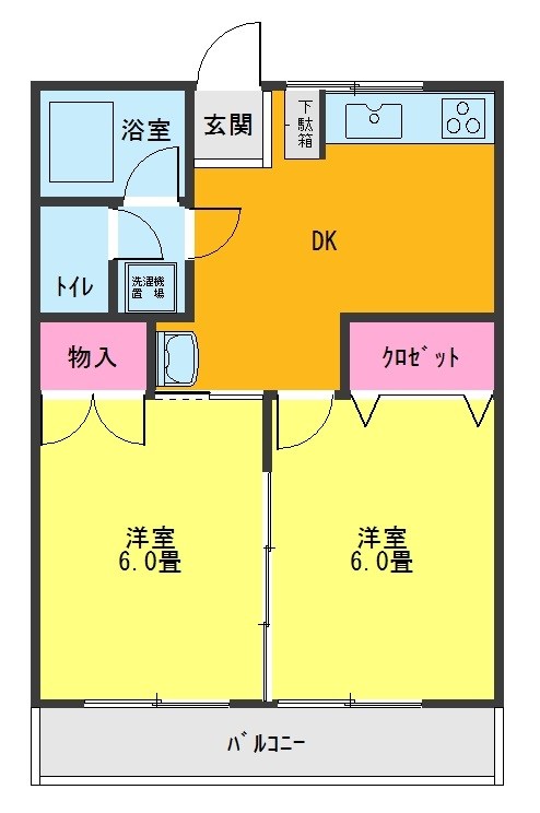 リバーサイド早川 間取り