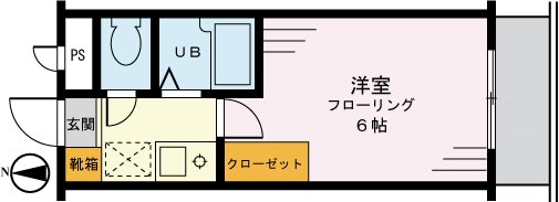 クレール三輪 101号室 間取り