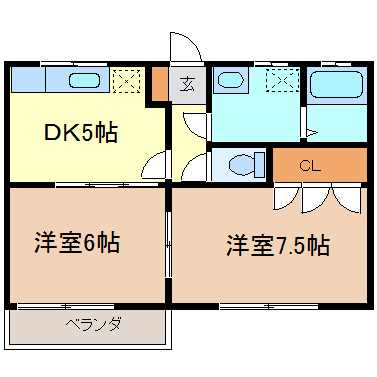 シーサイド幸 202号室 間取り