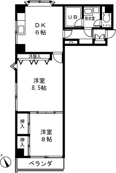 ルミエール上杉 503号室 間取り