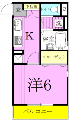 シャレー馬橋 201号室 間取り