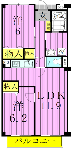 402号室 間取り