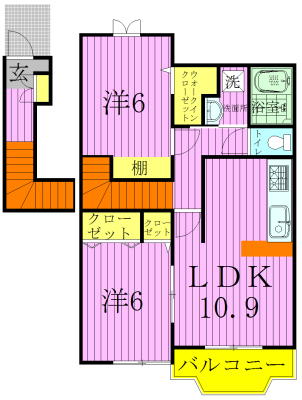 ひまわり 201号室 間取り