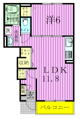 102号室 間取り