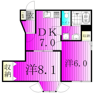 101号室 間取り