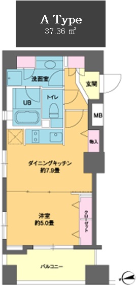 カスタリア高輪台　 601号室 間取り