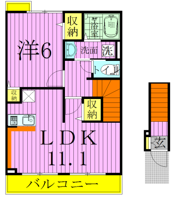 メゾン　MORIKO 201号室 間取り
