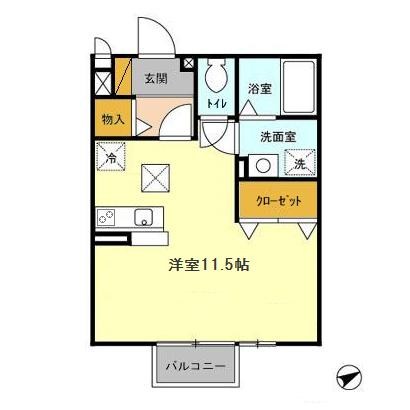 108号室 間取り