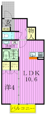 102号室 間取り