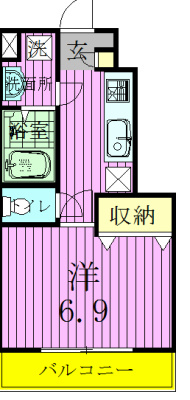 ヴァーグ弐番館 104号室 間取り