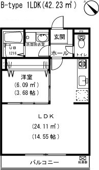 カーサセルロ 102号室 間取り