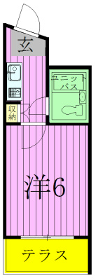 ジュネパレス新松戸第12 101号室 間取り