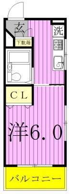 105号室 間取り