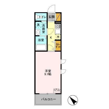 Magnolia cout　～マグノリアコート～　Ⅱ 105号室 間取り