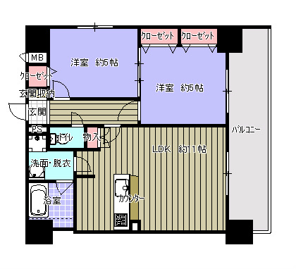 ROYALHOUSE猪ノ坂 間取り
