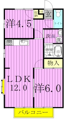プロムナード2番館 103号室 間取り