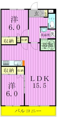セントレジス・グラン 302号室 間取り