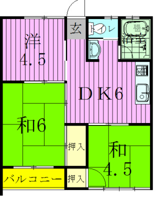 102号室 間取り