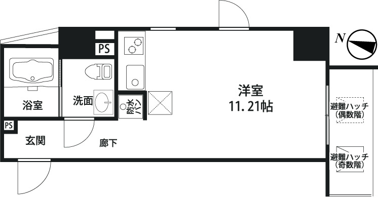 エムグランジュ 803号室 間取り