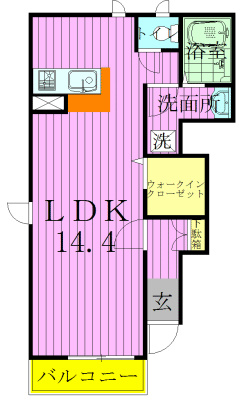 アルバスター 101号室 間取り