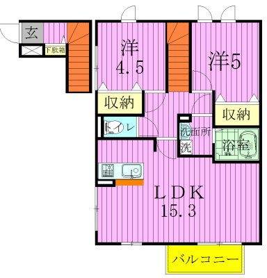 コンフォートヒル 202号室 間取り