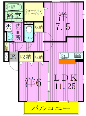 102号室 間取り