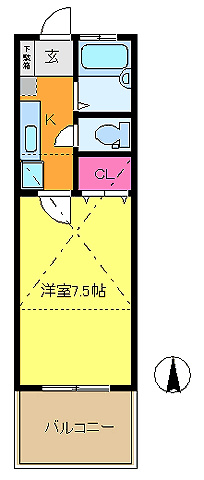 ハイツ江戸川台 間取り図