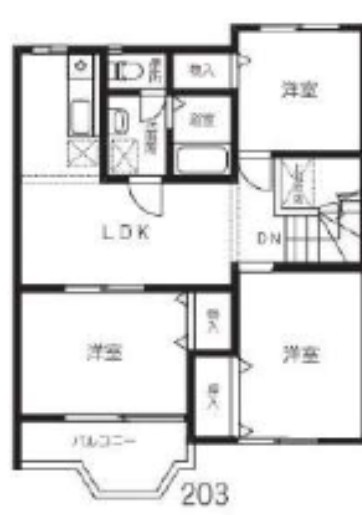 203号室 間取り