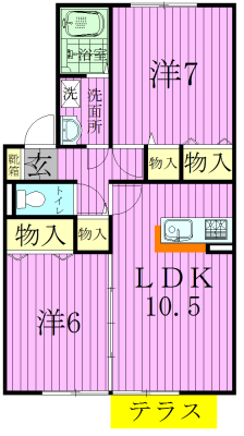 202号室 間取り
