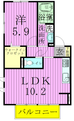 エモシオン 202号室 間取り